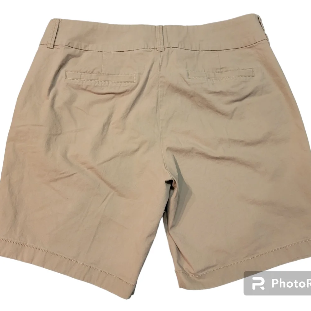 J Crew Womens Chino Shorts Khaki Cotton Flat Front 12